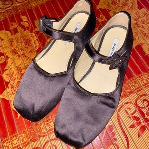 Sandy liang Mary Jane brown satin sz 38